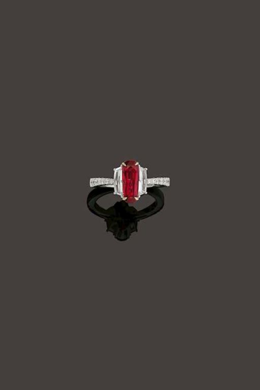 18k Gold Ruby and Diamond Ring