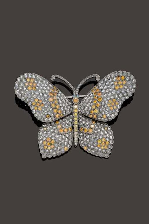 18k Gold Diamond Brooch