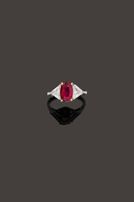 18k Gold Ruby and Diamond Ring