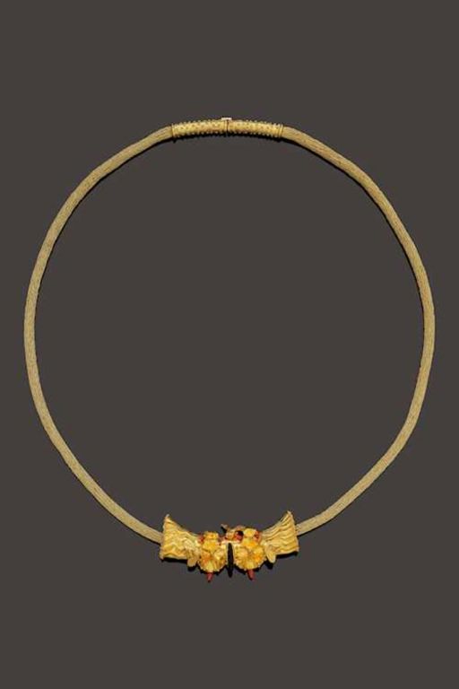22k Gold Carnelian Necklace