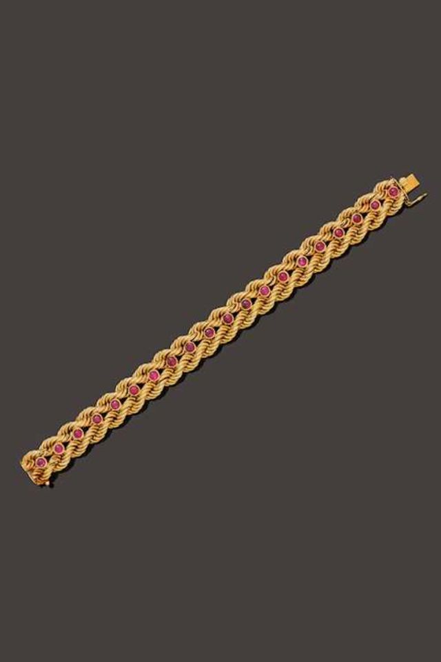 18k Gold Ruby Bracelet