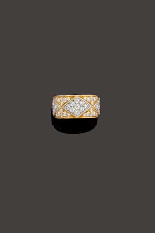20k Gold and Platinum Diamond Ring