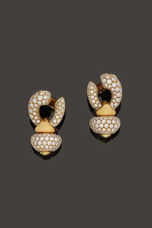 18k Gold Diamond Earrings