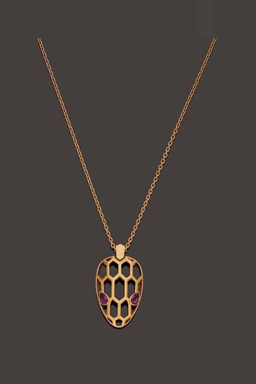 18k Gold Amethyst Pendant Necklace