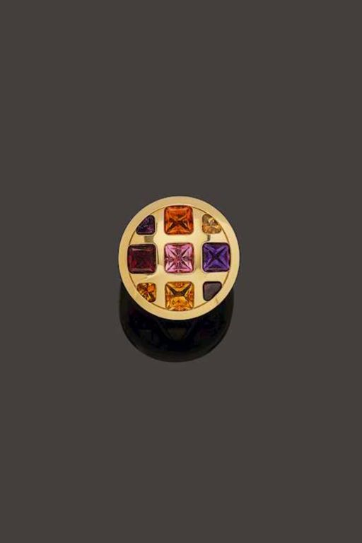 18k Gold Multi-Gem Ring