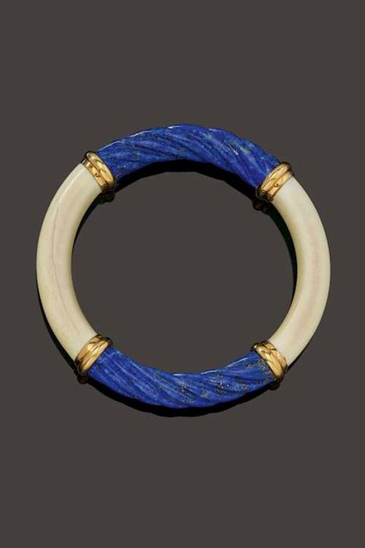 18k Gold Lapis Lazuli Bracelet