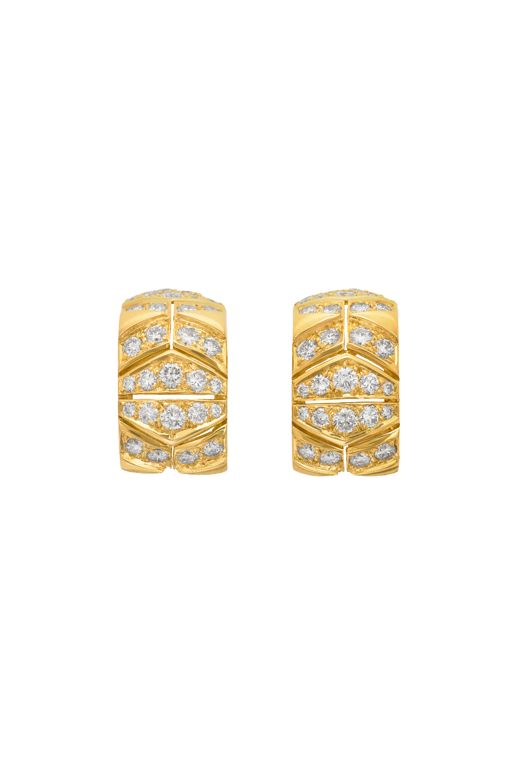 18k Yellow Gold Diamond Earrings