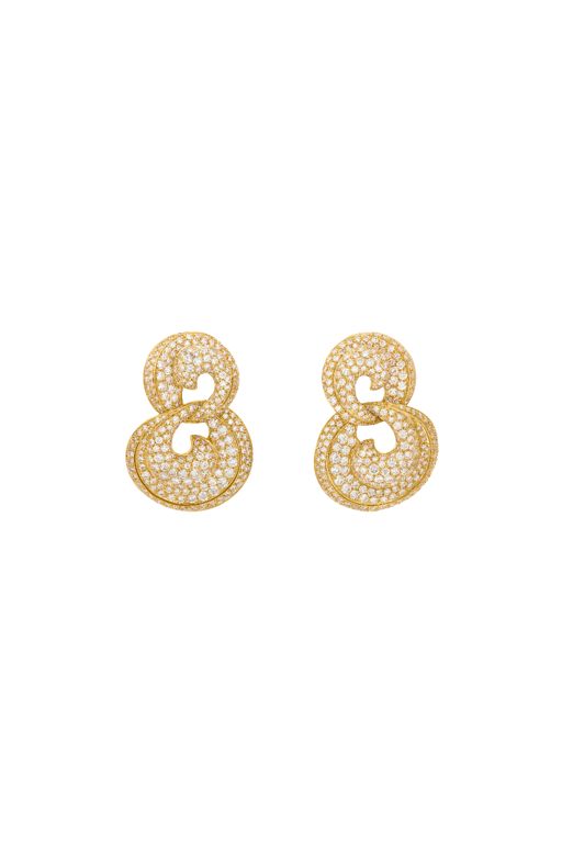 18k Yellow Gold Diamond Earrings