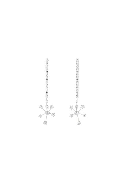 18k White Gold Diamond Pendant Earrings