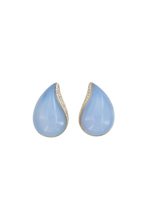18k White Gold Multi-Gem Earrings