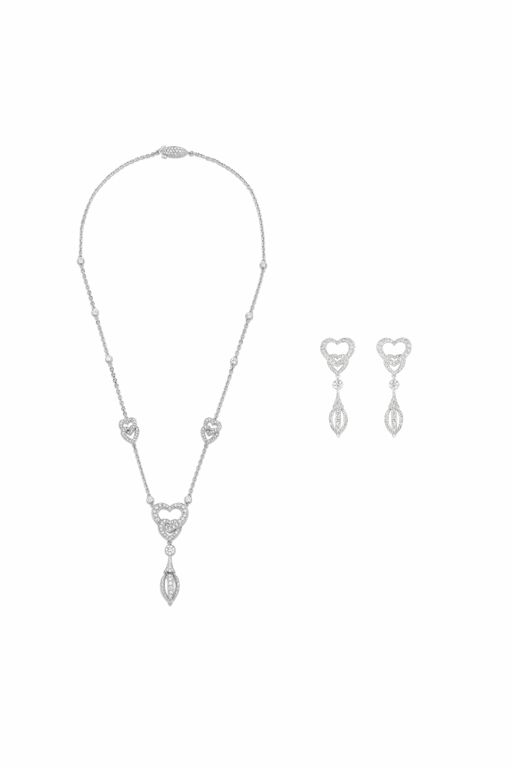18k White Gold Diamond Jewelry Set