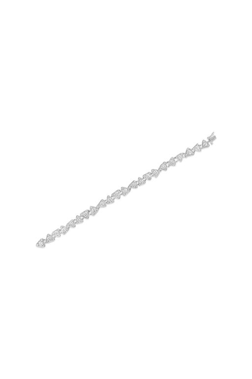 18k White Gold Diamond Puzzle Bracelet