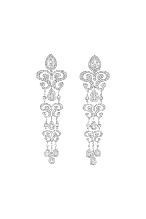 18k White Gold Diamond Earrings