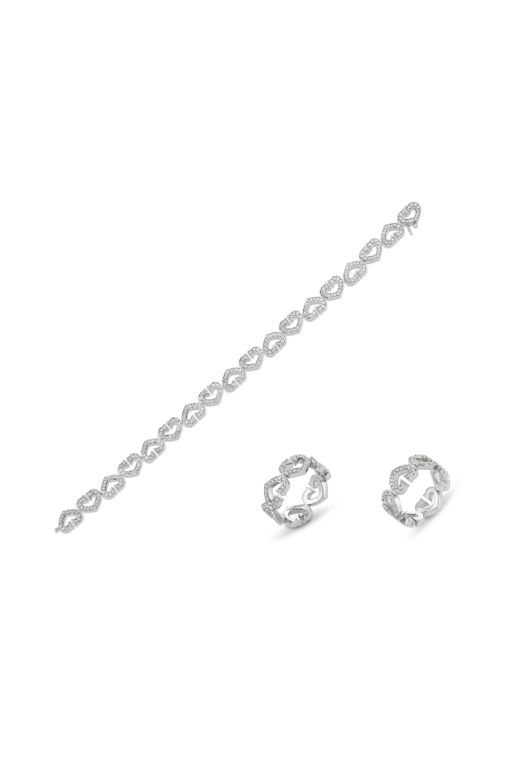 18k White Gold Diamond Jewelry Set