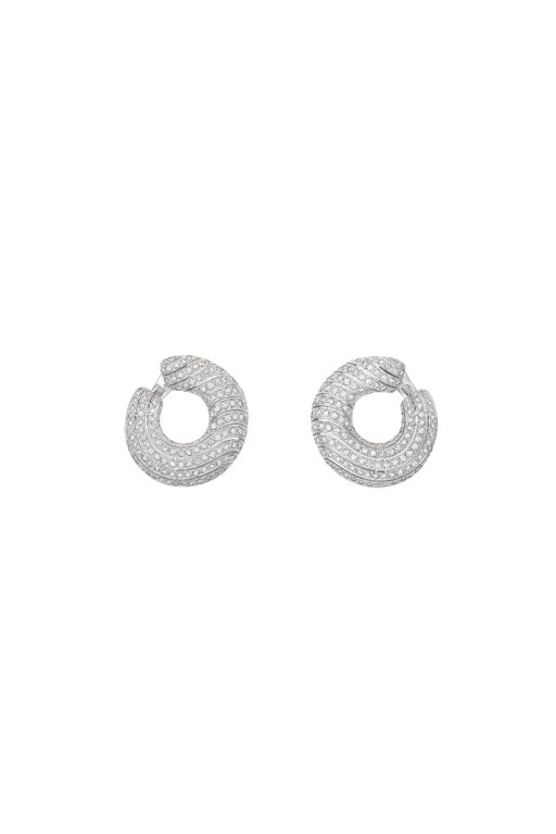 18k White Gold Diamond Creole Earrings