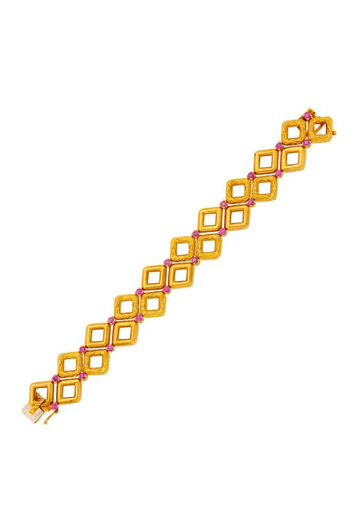 18k Gold Ruby Bracelet