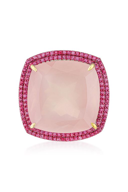 Silver and 14k Gold Multi-Gem Ring