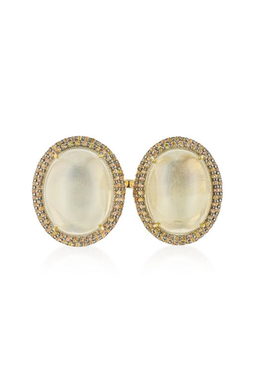 Moonstone and Sapphire Ring
