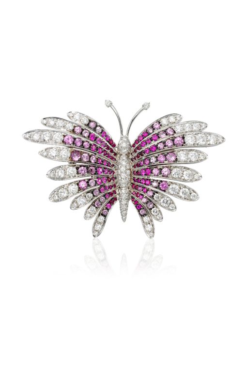 18k Gold Multi-Gem Brooch