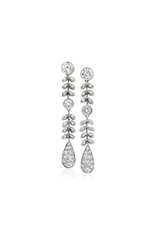 Pair of Gold Diamond Earrings