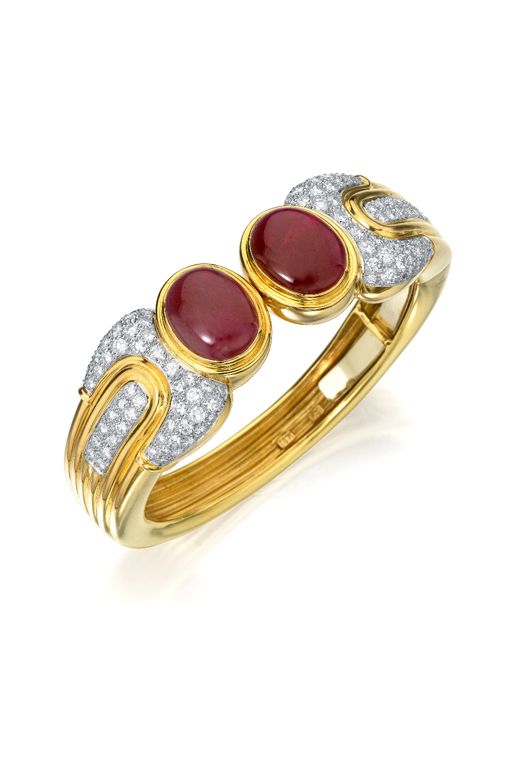 18k Gold Ruby and Diamond Bracelet