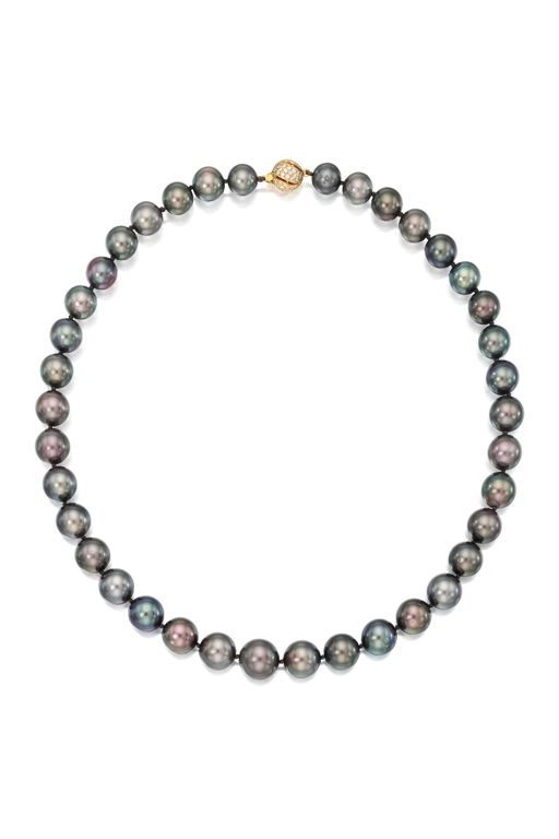 18k Gold Pearl and Diamond Necklace