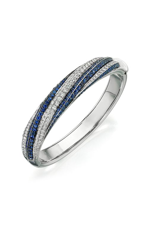 18k Gold Sapphire and Diamond Bracelet