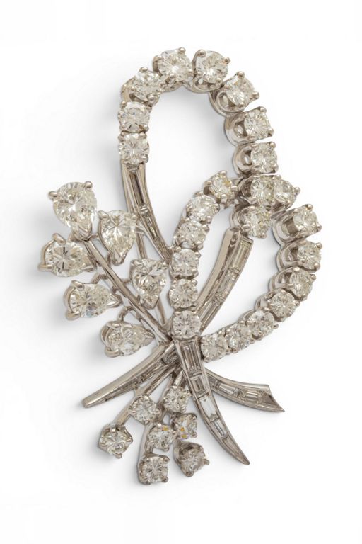 Platinum Diamond Brooch
