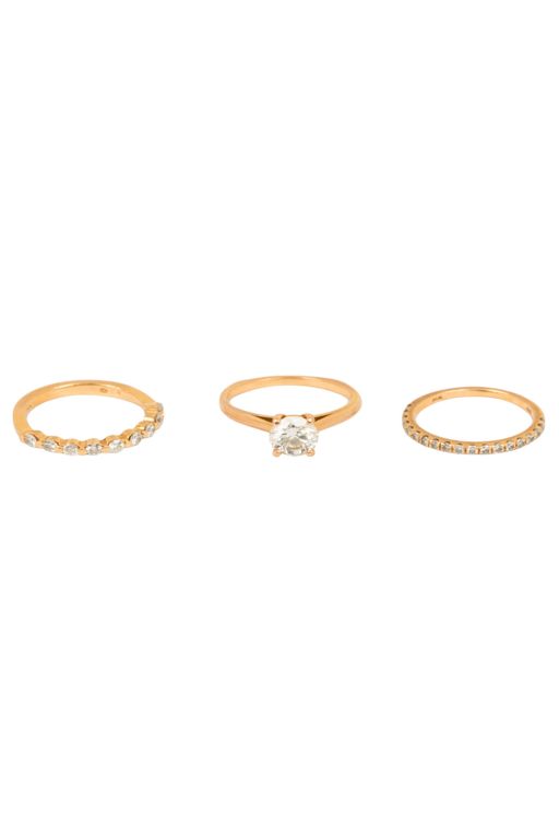 Three 14k Gold Diamond Rings