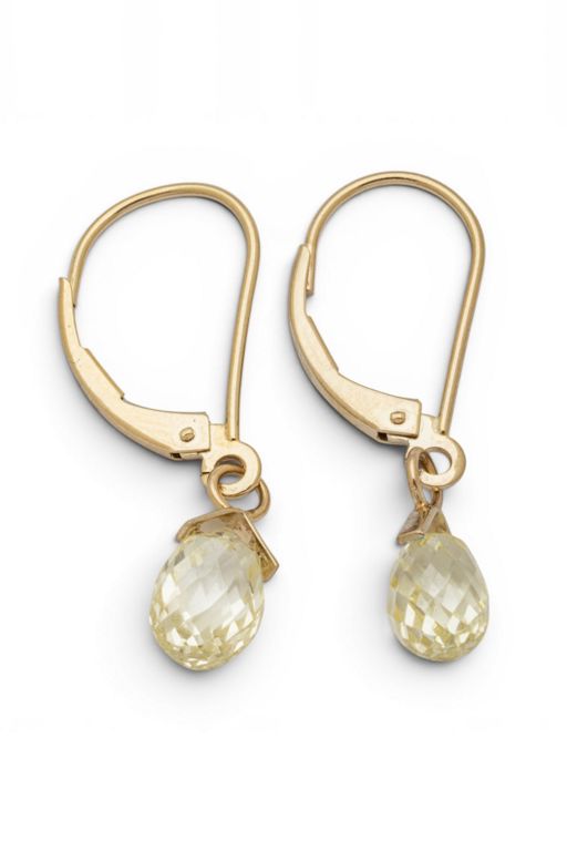 Pair of 14k Gold Diamond Earrings