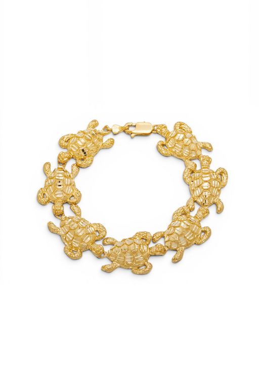 14k Gold Turtle Bracelet