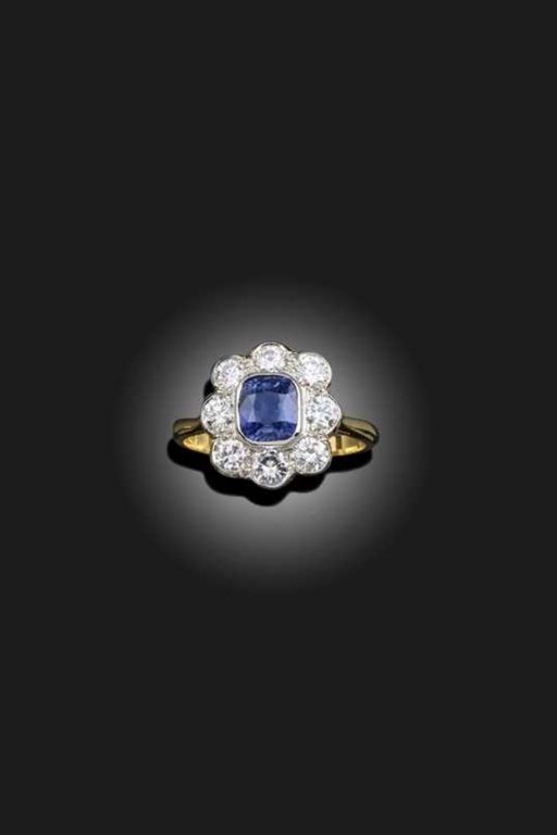 Sapphire and Diamond Ring