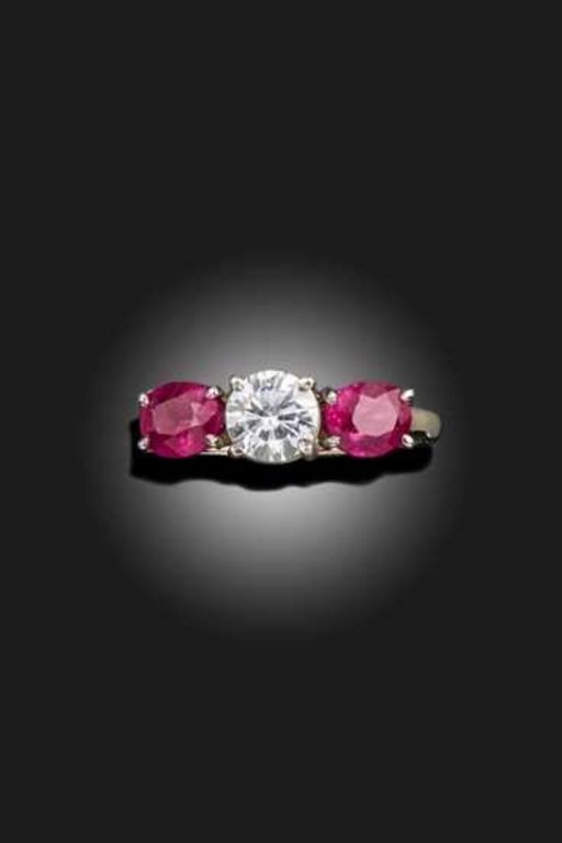 18k Gold Ruby and Diamond Ring