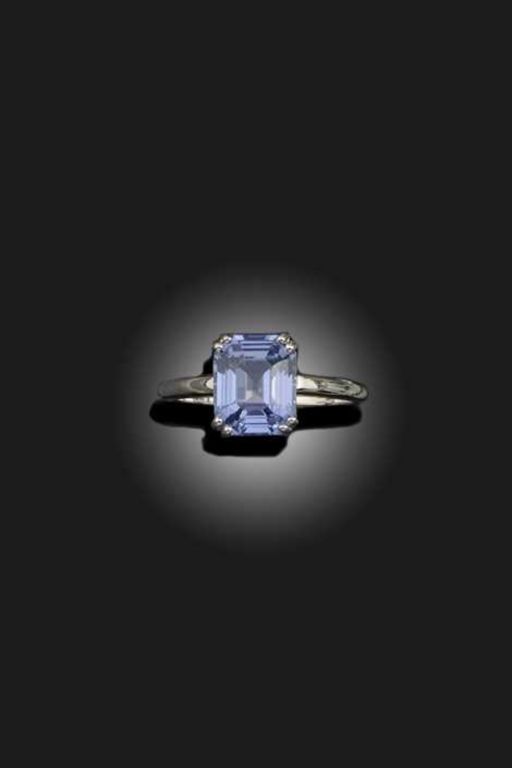 Platinum Sapphire Ring