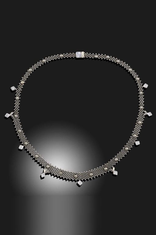 Gold Diamond Collar Necklace