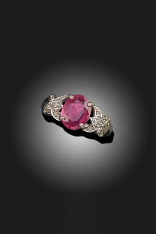 18k Gold Sapphire and Diamond Ring