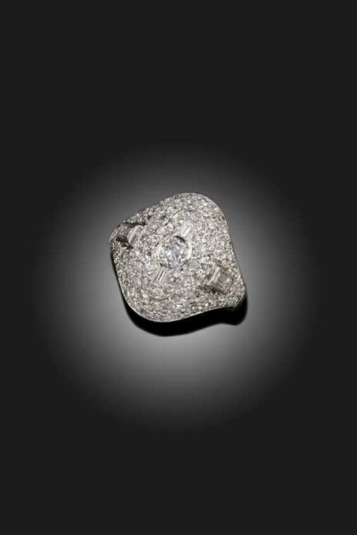 Platinum and Gold Diamond Ring