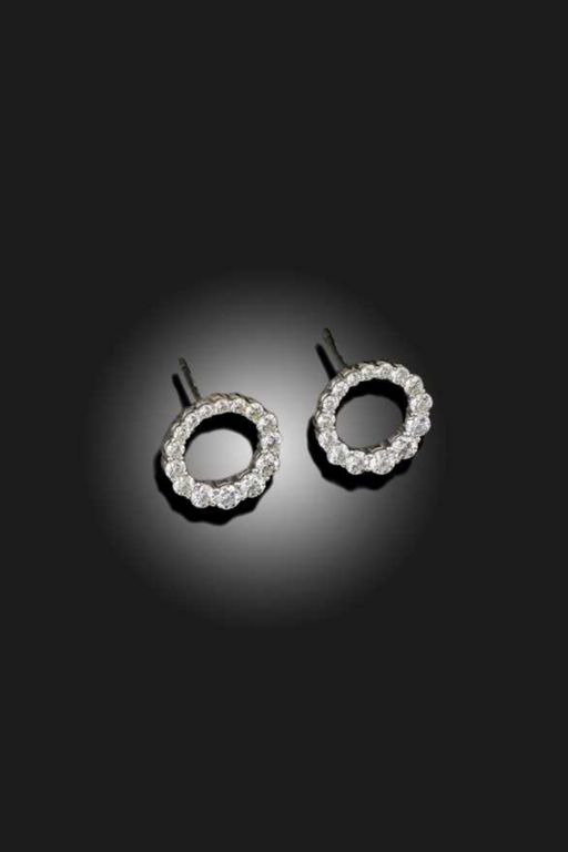 Pair of 18k Gold Diamond Earrings