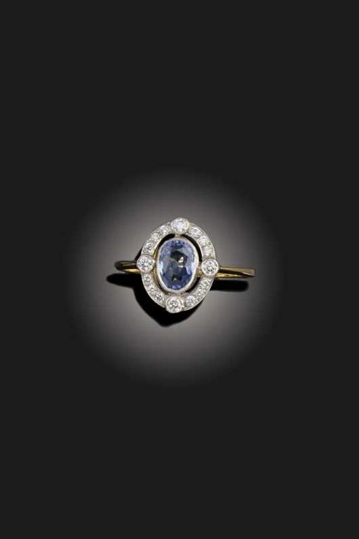 Sapphire and Diamond Ring