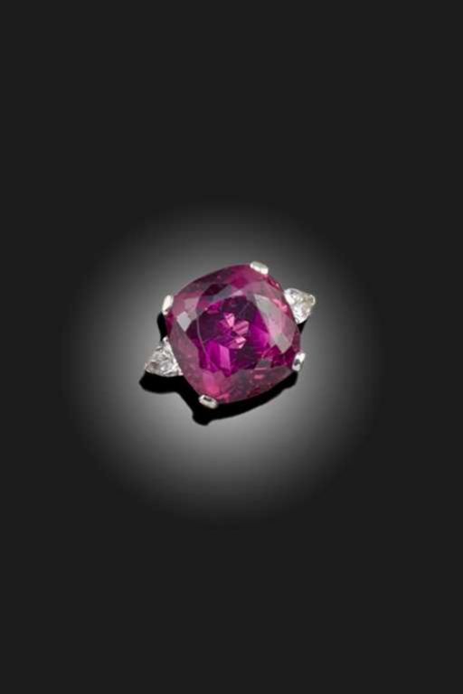 Gold Tourmaline and Diamond Ring
