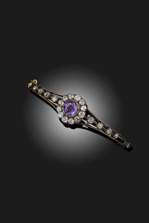 Amethyst and Diamond Bracelet