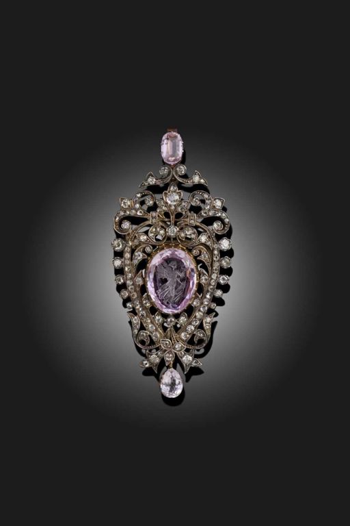 Topaz and Diamond Pendant