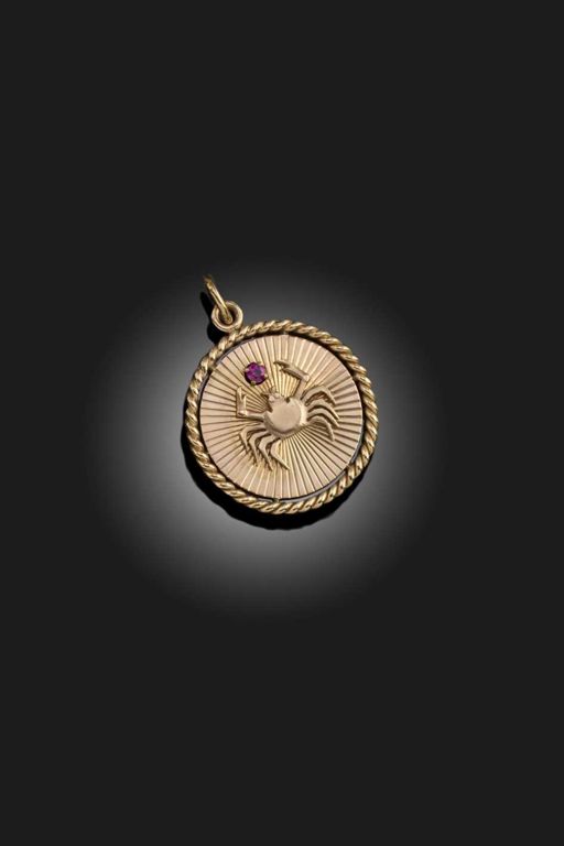 9k Yellow Gold Ruby Pendant