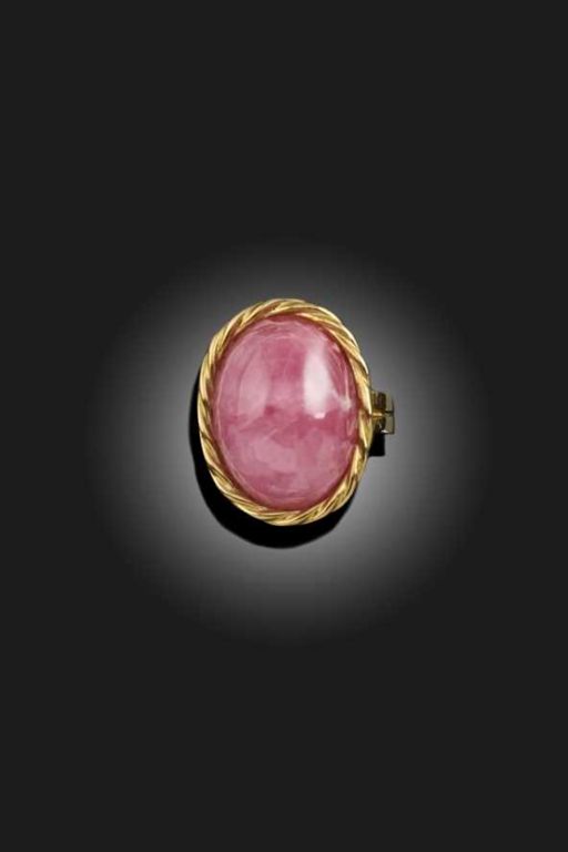 18k Gold Rhodochrosite Ring