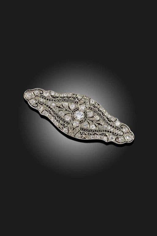 Platinum Diamond Brooch