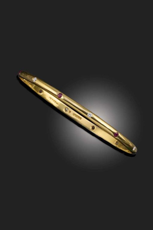 18k Gold Ruby and Diamond Bracelet
