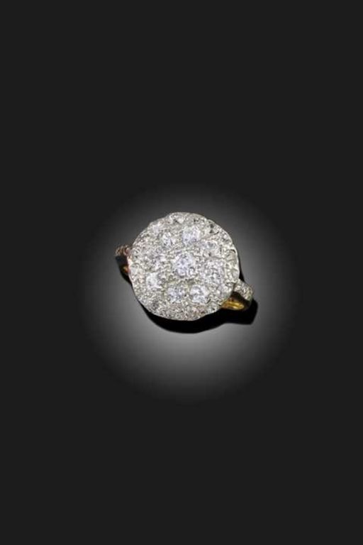 Platinum and Gold Diamond Ring