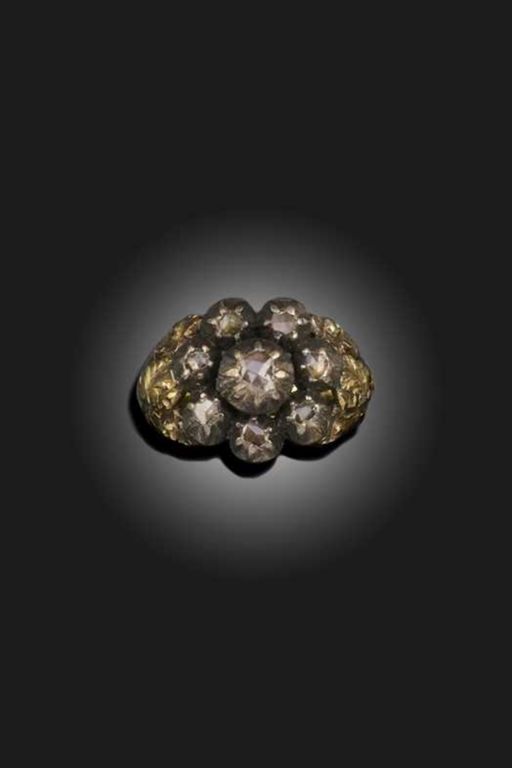 Silver and Gold Diamond Ring