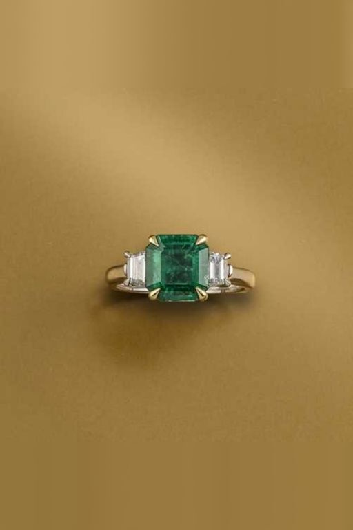 Emerald and Diamond Ring