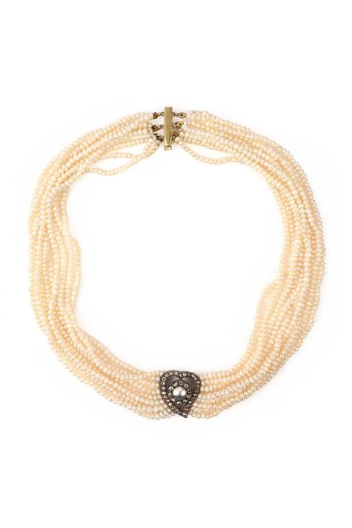Diamond and Pearl Necklace